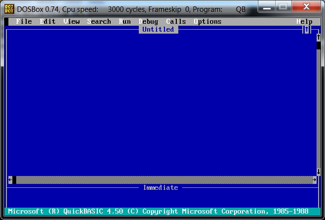 qbasic 4.5 from microsoft