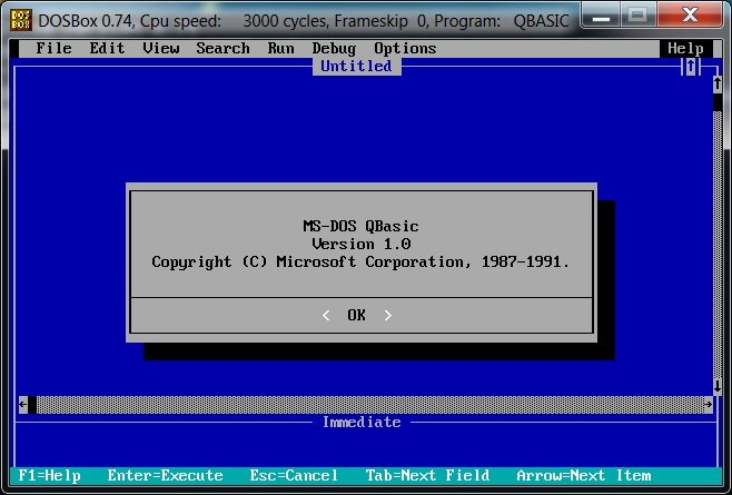 qbasic 4.5 from microsoft